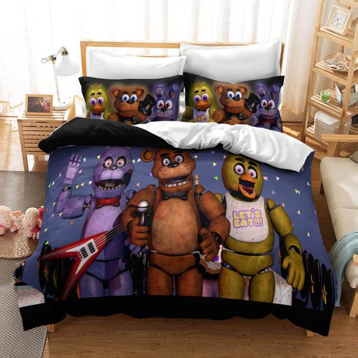 Five Nights At Freddy'S Bedding Set Quilt Duvet Covers Bed Sheets Sets