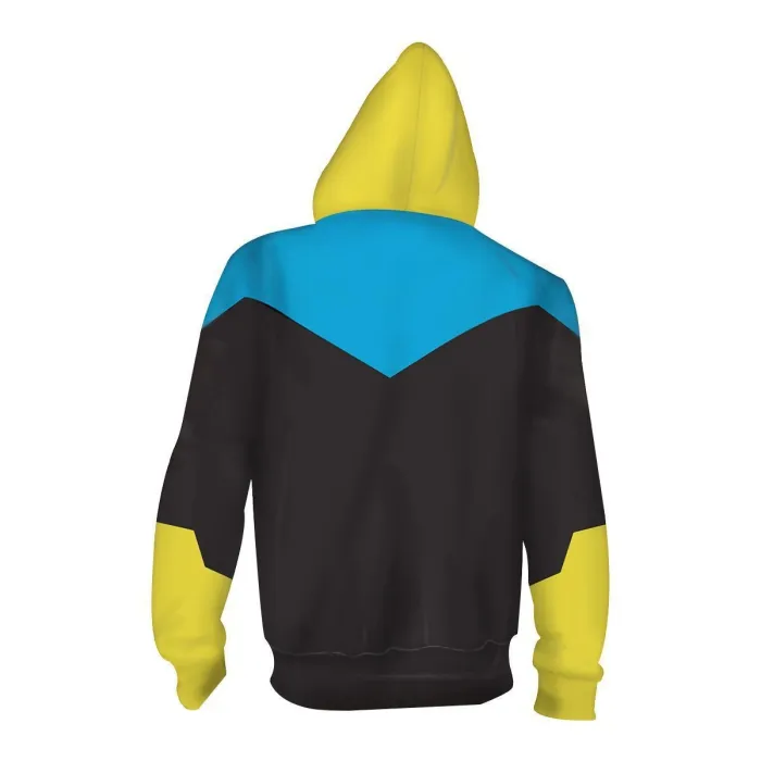 Invincible Anime Tv Mark Grayson Yellow Cosplay Adult Unisex 3D Printed Hoodie Sweatshirt Jacket With Zipper