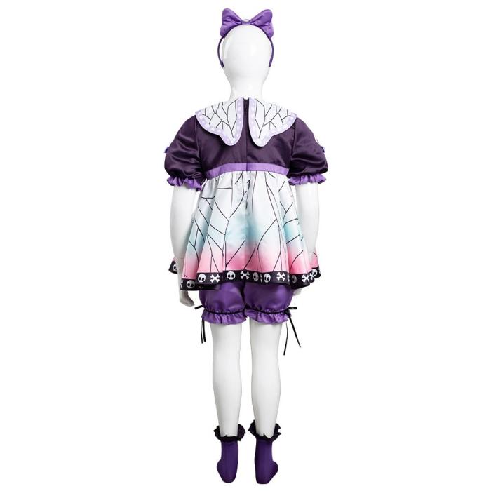 Anime Demon Slayer: Kimetsu No Yaiba Kochou Shinobu Costume For Kids Children Cosplay Costume