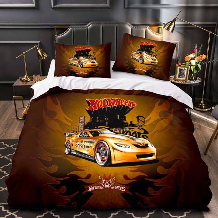 Wheels Cosplay Bedding Set Duvet Cover Quilt Bed Sheets Sets Gifts