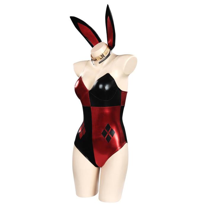 Harley Quinn Bunny Girl Jumpsuit Outfits Christmas Carnival Suit Cosplay Costume