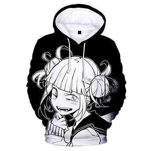 My Hero Academy Anime Himiko Toga Cross My Body Black Cosplay Adult Unisex 3D Printed Hoodie Sweatshirt Pullover