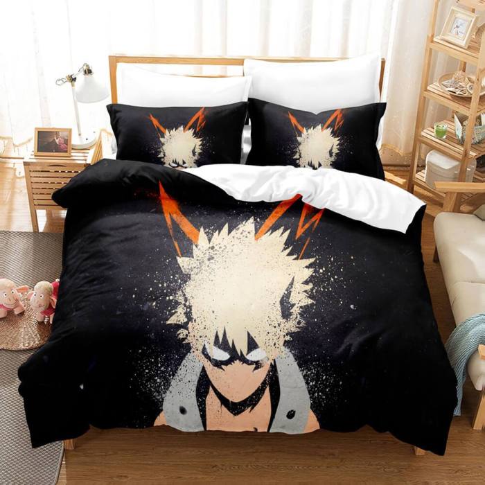 Anime Naruto Cosplay Bedding Set Quilt Duvet Cover Bed Sheets Sets