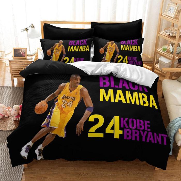 Kobe Bryant Black Mamba Cosplay Bedding Set Duvet Cover Bed Sheets Sets