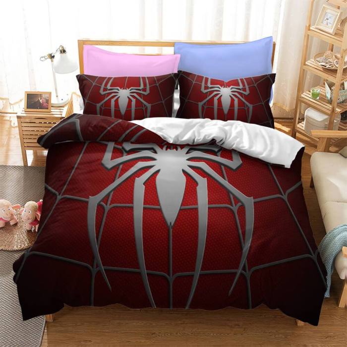 Spiderman Peter Parker Cosplay Bedding Set Duvet Cover Bed Sheets Sets