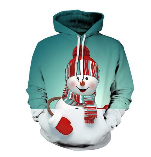 Ugly Christmas Sweater Print Casual Unisex Santa Pullover Christmas Sweatshirt
