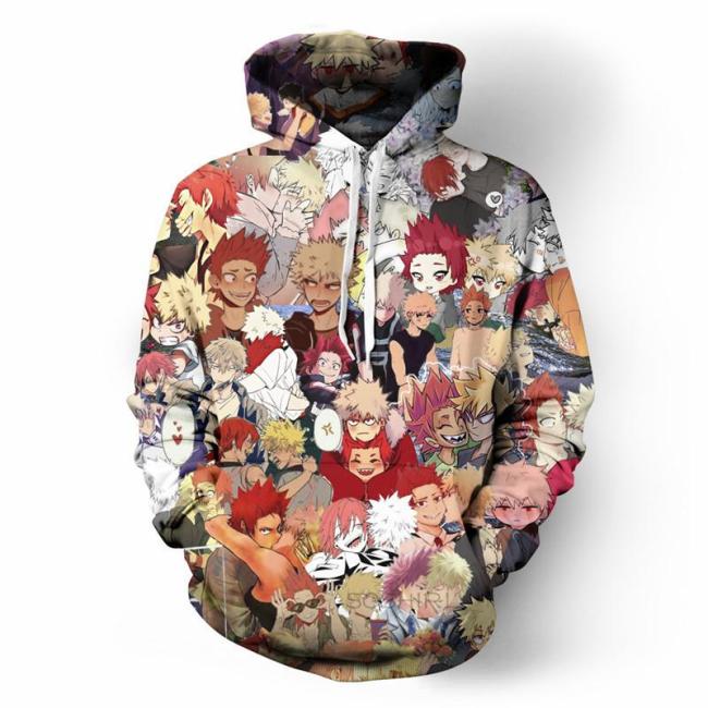 My Hero Academy Anime Smile Collection Cosplay Adult Unisex 3D Printed Hoodie Sweatshirt Pullover