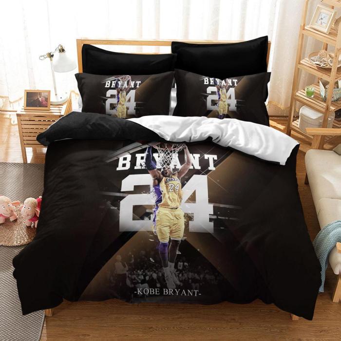 Kobe Bryant Black Mamba Cosplay Bedding Set Duvet Cover Bed Sheets Sets