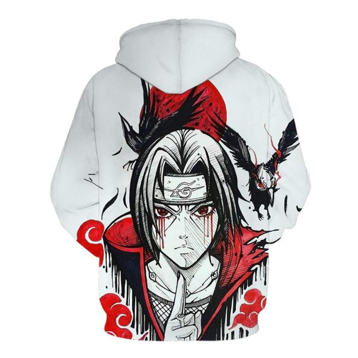 Naruto Anime Uchiha Itachi Cool Cosplay Adult Unisex 3D Printed Hoodie Sweatshirt Pullover