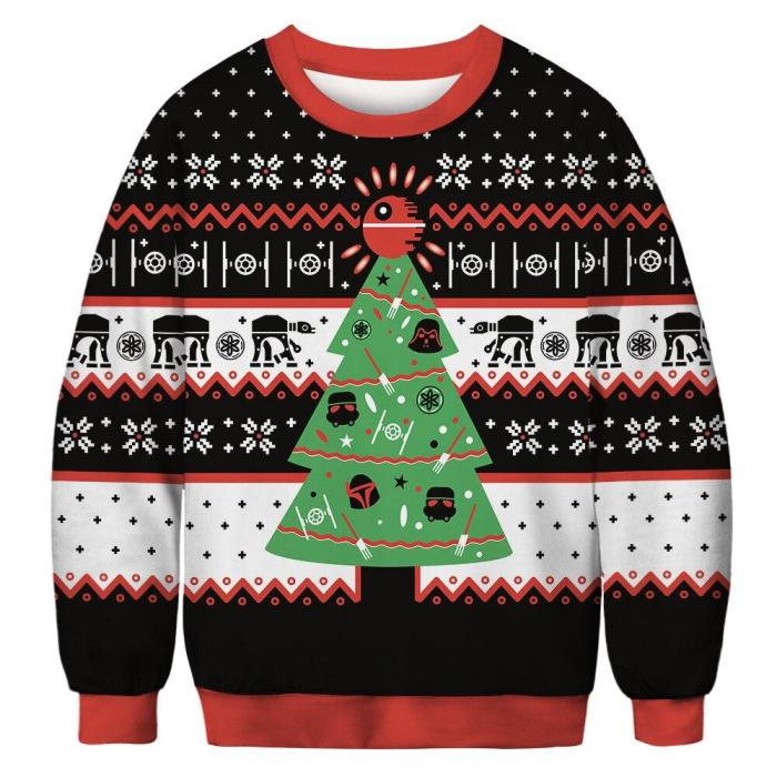 Ugly Funny  Christmas Sweater Unisex Men Women Holiday Vacation Party Pullover Sweaters Jumpers Tops Autumn Winter Clothing