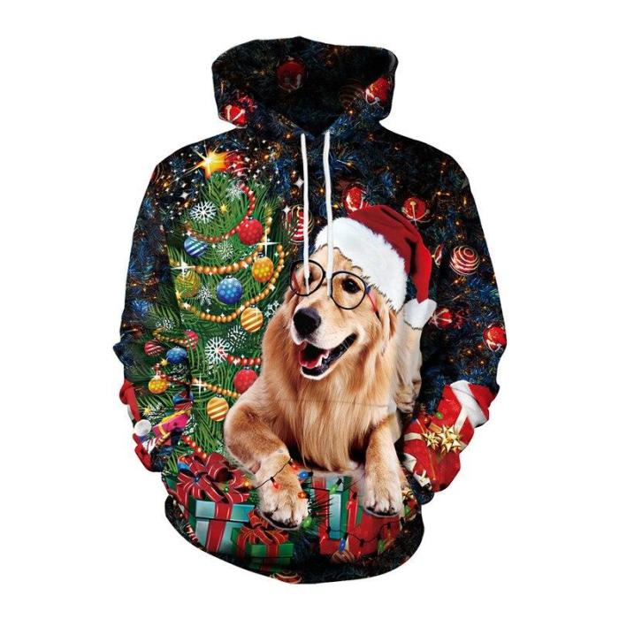 Ugly Autumn And Winter Christmas Sweater 3D Print Oversized Hooded Sweatshirt Hoodie