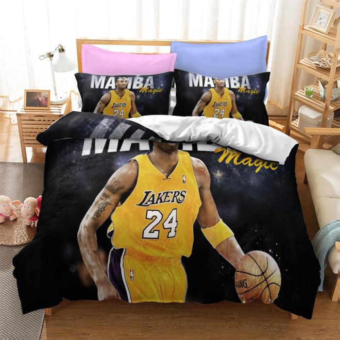 Kobe Bryant Black Mamba Cosplay Bedding Set Duvet Cover Bed Sheets Sets