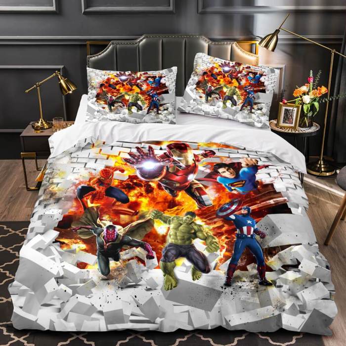 Avengers Cosplay Bedding Set Quilt Duvet Covers Bed Sheets Sets
