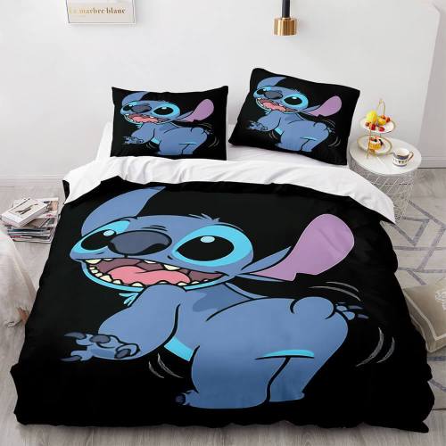 Cartoon Lilo And Stitch Cosplay Bedding Set Duvet Cover Bed Sheets Sets