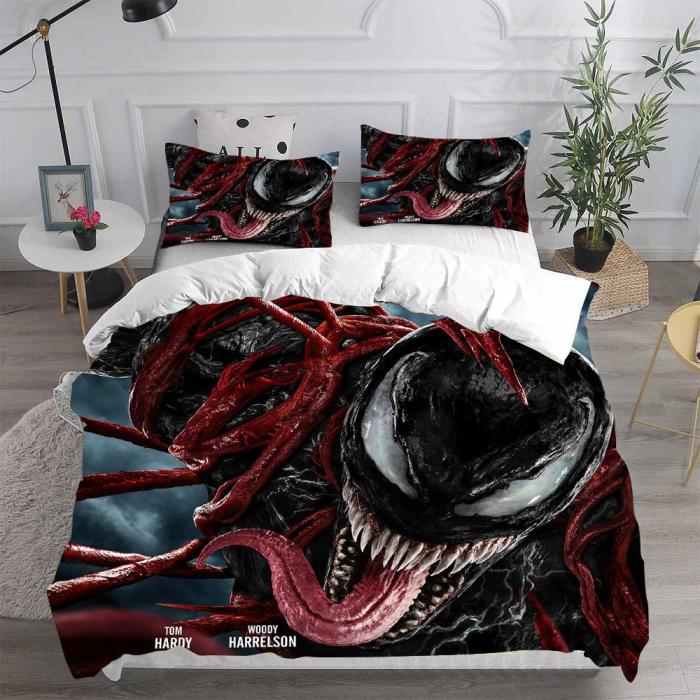 Venom 2 Let There Be Carnage Cosplay Bedding Set Duvet Cover Bed Sheets