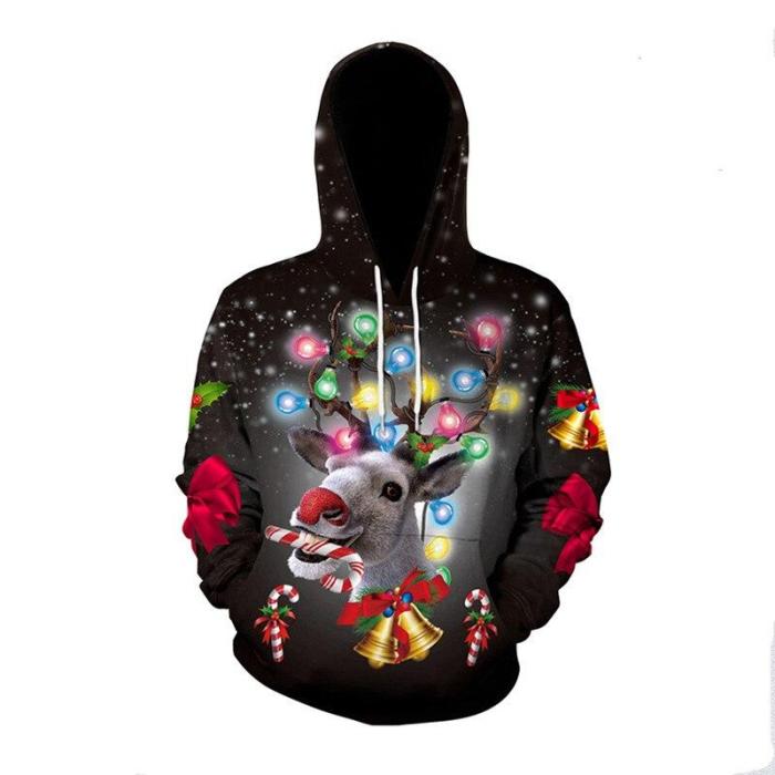 Ugly Autumn And Winter Christmas Sweater 3D Print Oversized Hooded Sweatshirt Hoodie