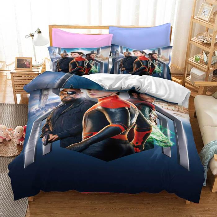 Superhero Spiderman Bedding Set Quilt Duvet Cover Bed Sheets Sets