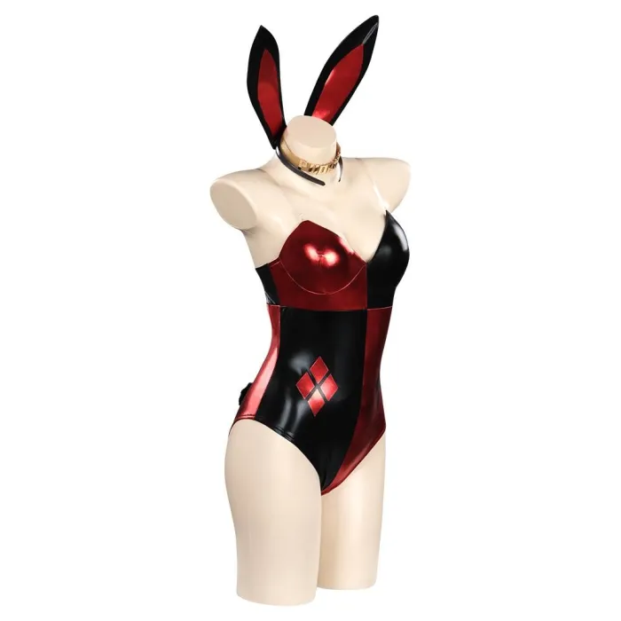 Harley Quinn Bunny Girl Jumpsuit Outfits Christmas Carnival Suit Cosplay Costume