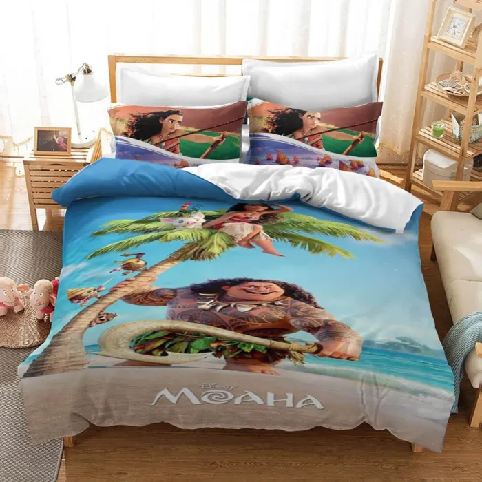 Princess Moana Cosplay Bedding Set Quilt Duvet Cover Bed Sheets Sets
