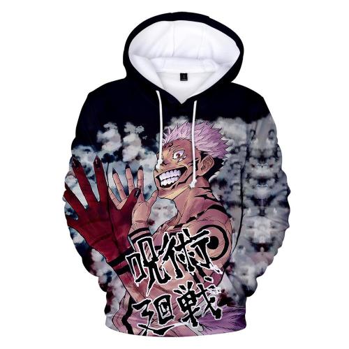 Jujutsu Kaisen Anime Gojo Satoru Laugh Cosplay Adult Unisex 3D Printed Hoodie Sweatshirt Pullover
