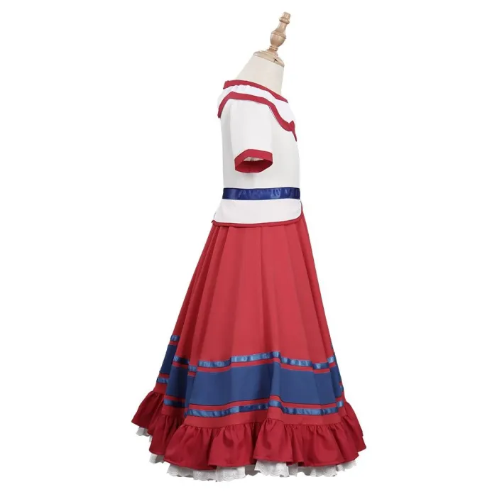 Encanto - Filimo Red Dress Outfits Halloween Carnival Suit Cosplay Costume For Kids Children