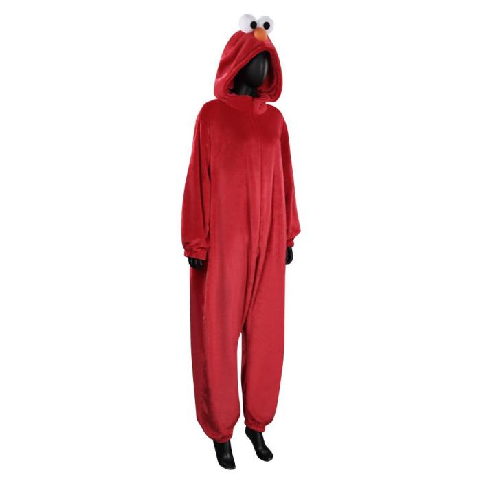 Sesame Street Elmo Jumpsuit Sleepwear Pajams Halloween Carnival Suit Cosplay Costume