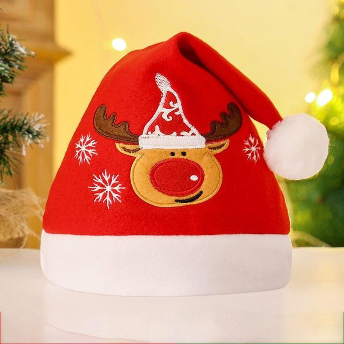 Christmas Hat Children Cartoon Snowman Elk Christmas Decoration Plush Cap Adult Antlers Christmas Supplies Santa Claus Gifts