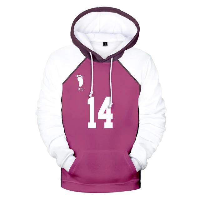 Haikyuu Anime Shiratorizawa High School Ushijima Wakatoshi No.1 3 4 5 10 12 Yamagata Hayato 14 Cosplay Adult Unisex 3D Printed Hoodie Sweatshirt Pullover