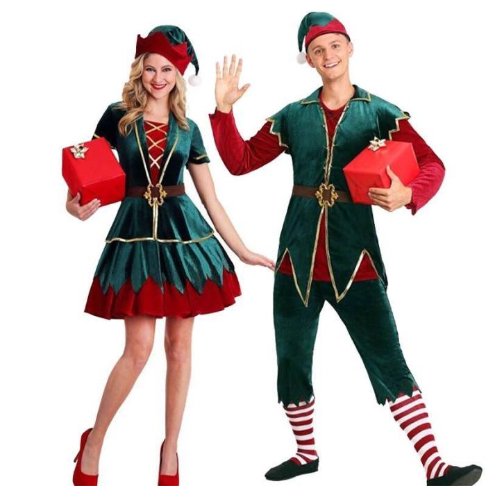 Christmas Cosplay Tree Costume Carnival Party Green Woman Man Couple Winter Warm Stage Performance Po Studio Props Clothes