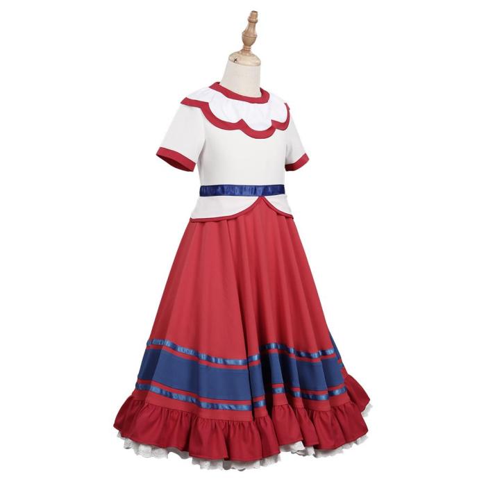 Encanto - Filimo Red Dress Outfits Halloween Carnival Suit Cosplay Costume For Kids Children