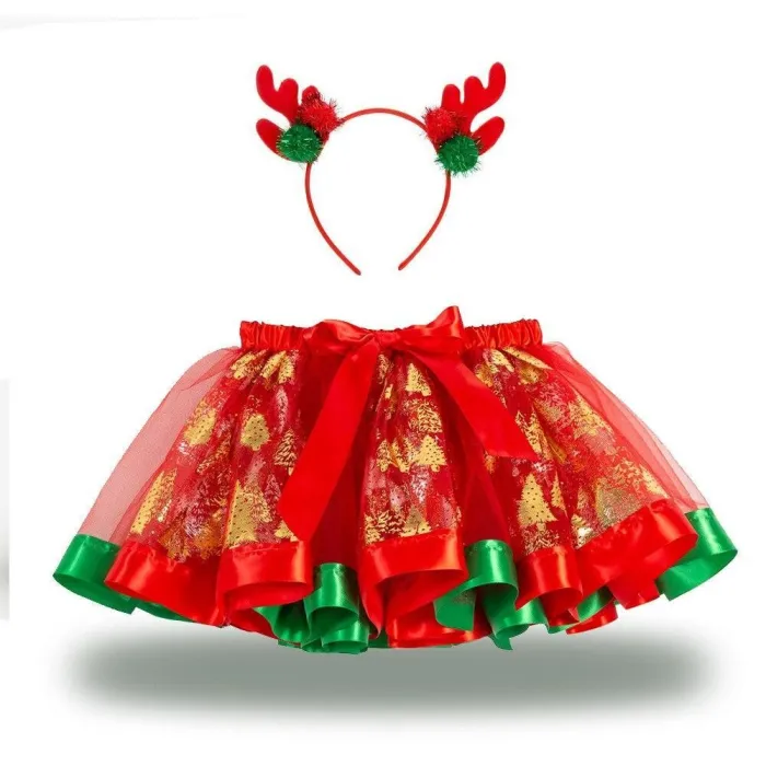 Cute Santa Claus Dress Reindeer Costume Christmas Tree Skirt Christmas Costume For Kids