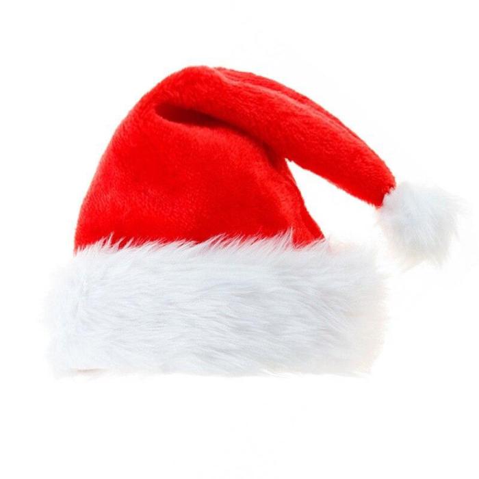 Christmas Hats Santa Claus Gifts Sweater Plush Cap Christmas Gift Kids Adults  Year Supplies Festival Party Warmer Headgear