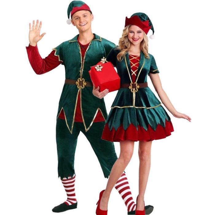Christmas Cosplay Tree Costume Carnival Party Green Woman Man Couple Winter Warm Stage Performance Po Studio Props Clothes