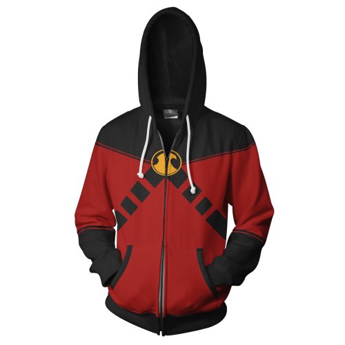 D-C Comics Jason Todd Red Hood Robin Cosplay Adult Unisex 3D Printed Hoodie Sweatshirt Jacket With Zipper