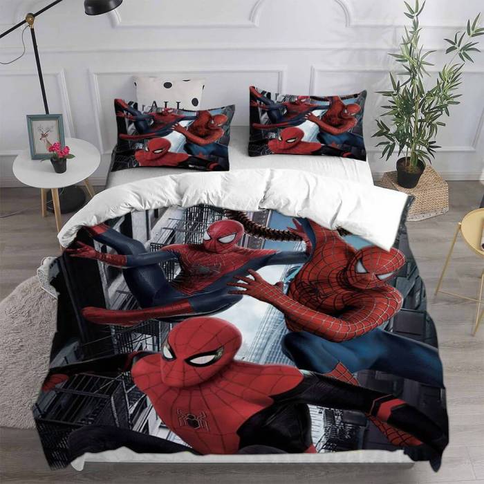 Spider-Man No Way Home Cosplay Bedding Set Quilt Duvet Cover Bed Sets