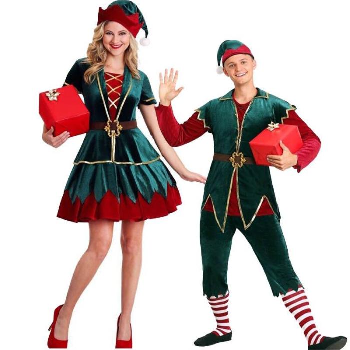 Christmas Cosplay Tree Costume Carnival Party Green Woman Man Couple Winter Warm Stage Performance Po Studio Props Clothes