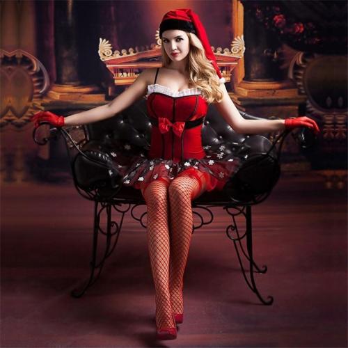 Sexy Christmas Women Costume Dress Santa Claus Cosplay Halloween Costume For Women