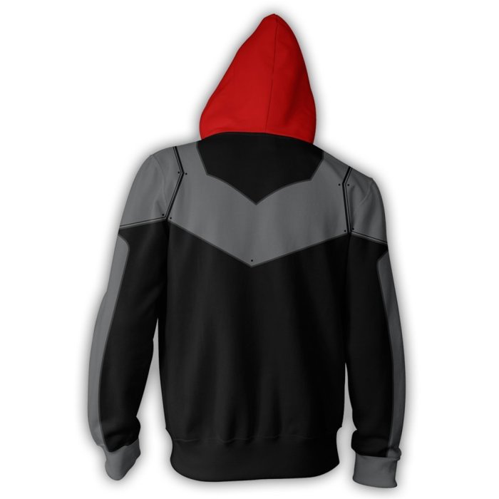 D-C Comics Superhero Red Nightwing Cosplay Adult Unisex 3D Printed Hoodie Sweatshirt Jacket With Zipper