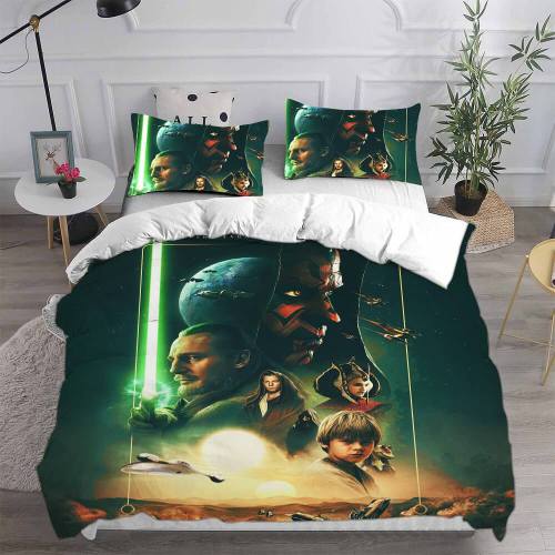 Star Wars Phantom Menace Bedding Set Duvet Cover Bed Sheets Sets