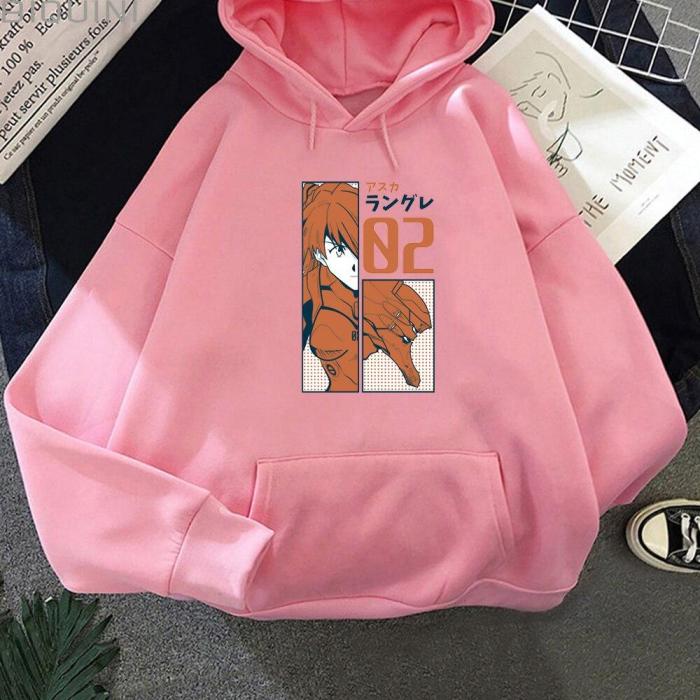 Japanese Eva Anime Hoodie Men Asuka Langley Print Streetwear Women Ayanami Harajuku Oversize Sweatshirt Unisex Colors12 Pullover