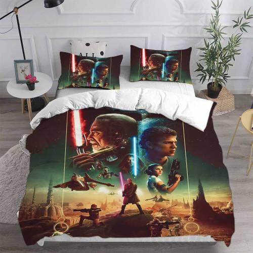 Star Wars Attack Of The Clones Bedding Set Duvet Cover Bed Sheets Sets