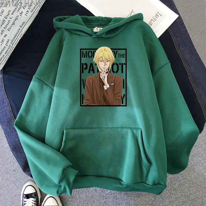 Moriarty The Patriot Anime Hoodie Women Tops Long Sleeve Loose Streetwear William Print Goth Clothes Cool Harajuku Fashion Color
