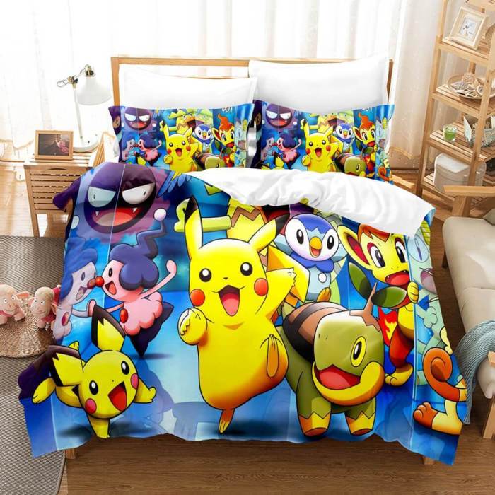 Pokemon Pikachu Duvet Cover Bedding Set