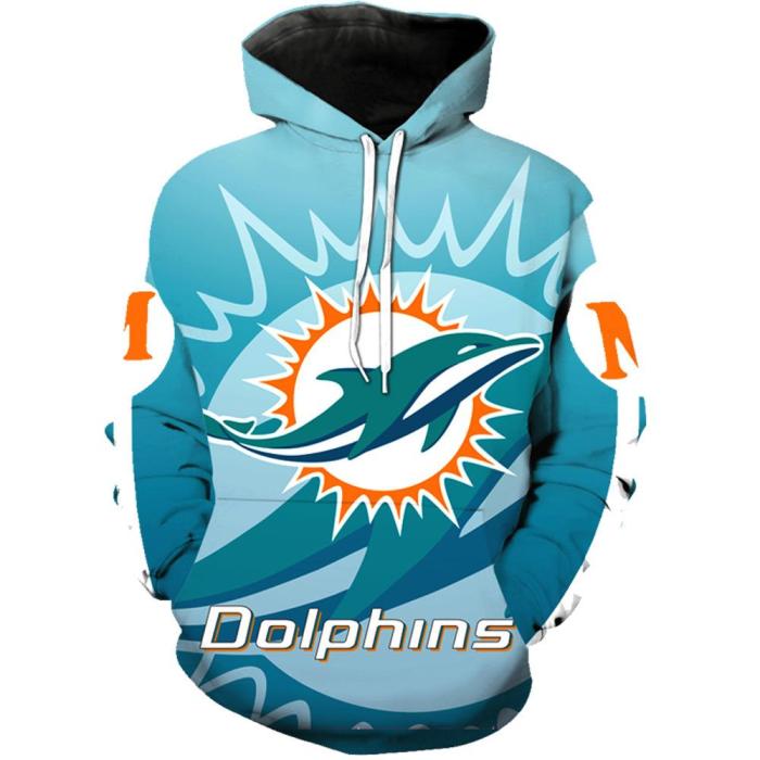 Nfl American Football Sport Miami Dolphins Unisex 3D Printed Hoodie Pullover Sweatshirt
