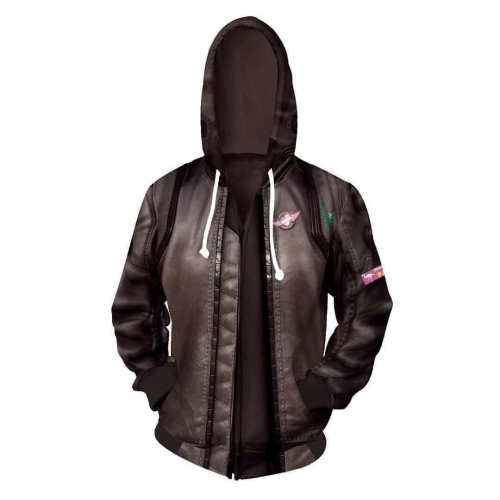 Cyberpunk  Game Vincent V Adult Cosplay Unisex 3D Printed Hoodie Pullover Sweatshirt Jacket With Zipper