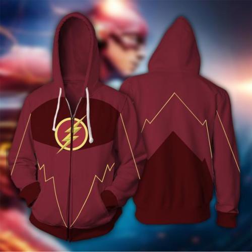 The Flash Tv Barry Allen Adult Cosplay Unisex 3D Printed Hoodie Pullover Sweatshirt Jacket With Zipper
