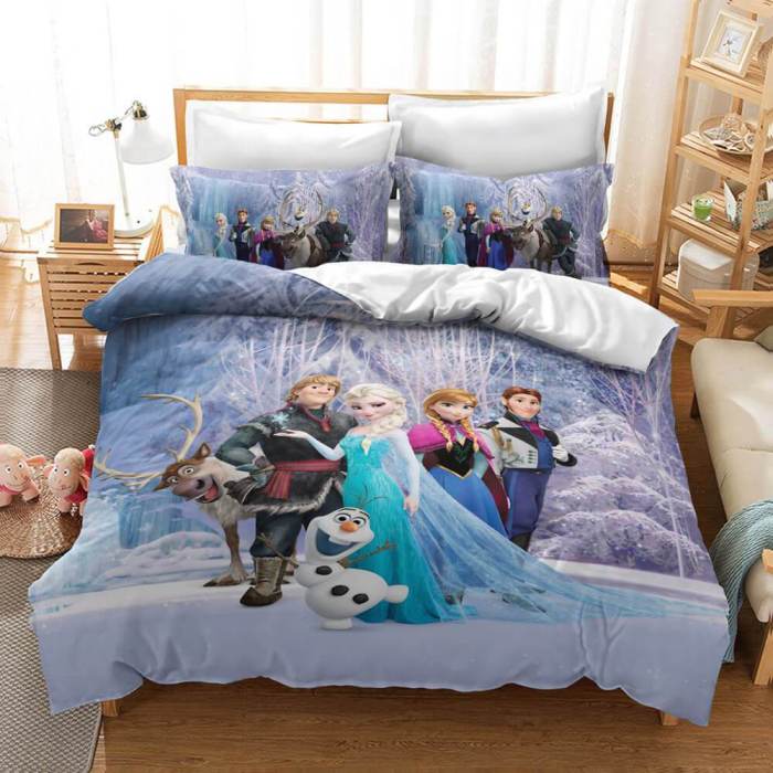 Frozen Princess Elsa Anna Bedding Set Duvet Cover Bed Sets