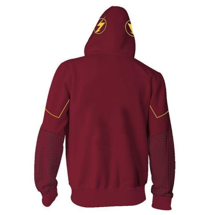 The Flash Tv Barry Allen Adult Cosplay Unisex 3D Printed Hoodie Pullover Sweatshirt Jacket With Zipper
