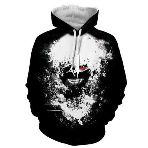 Tokyo Ghoul Anime Ken Kaneki 11 Black Unisex 3D Printed Hoodie Pullover Sweatshirt