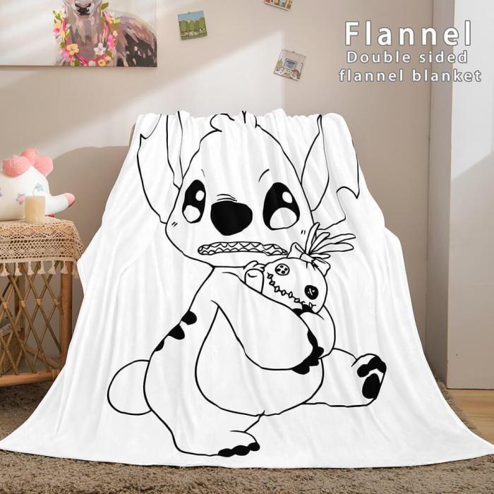 Lilo And Stitch Flannel Fleece Blanket